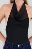 Bodysuit cuello halter de mesh liso sold by Shasa