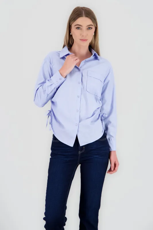 Camisa manga larga detalle jaretas costados sold by Shasa