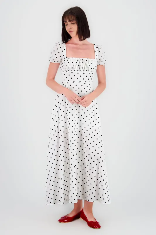 Vestido midi estampado polka sold by Shasa