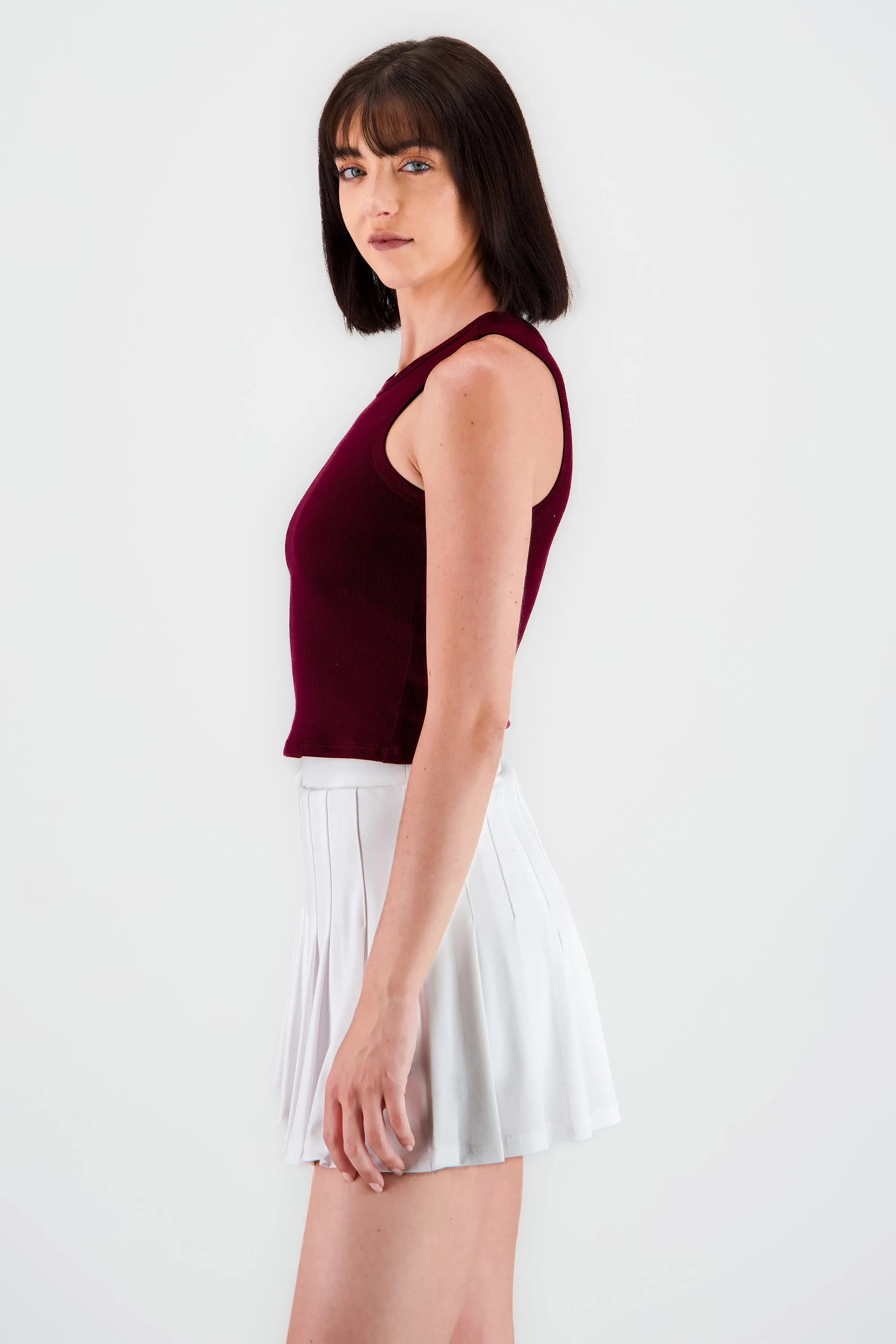 Top sin manga escote redondo rib sold by Shasa product image thumbnail 3