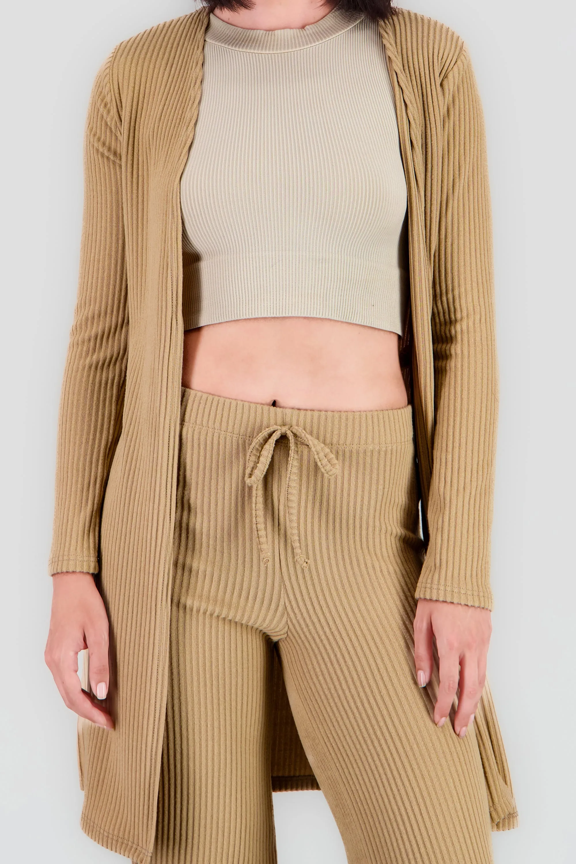 Cardigan manga larga rib suave sold by Shasa product image thumbnail 5