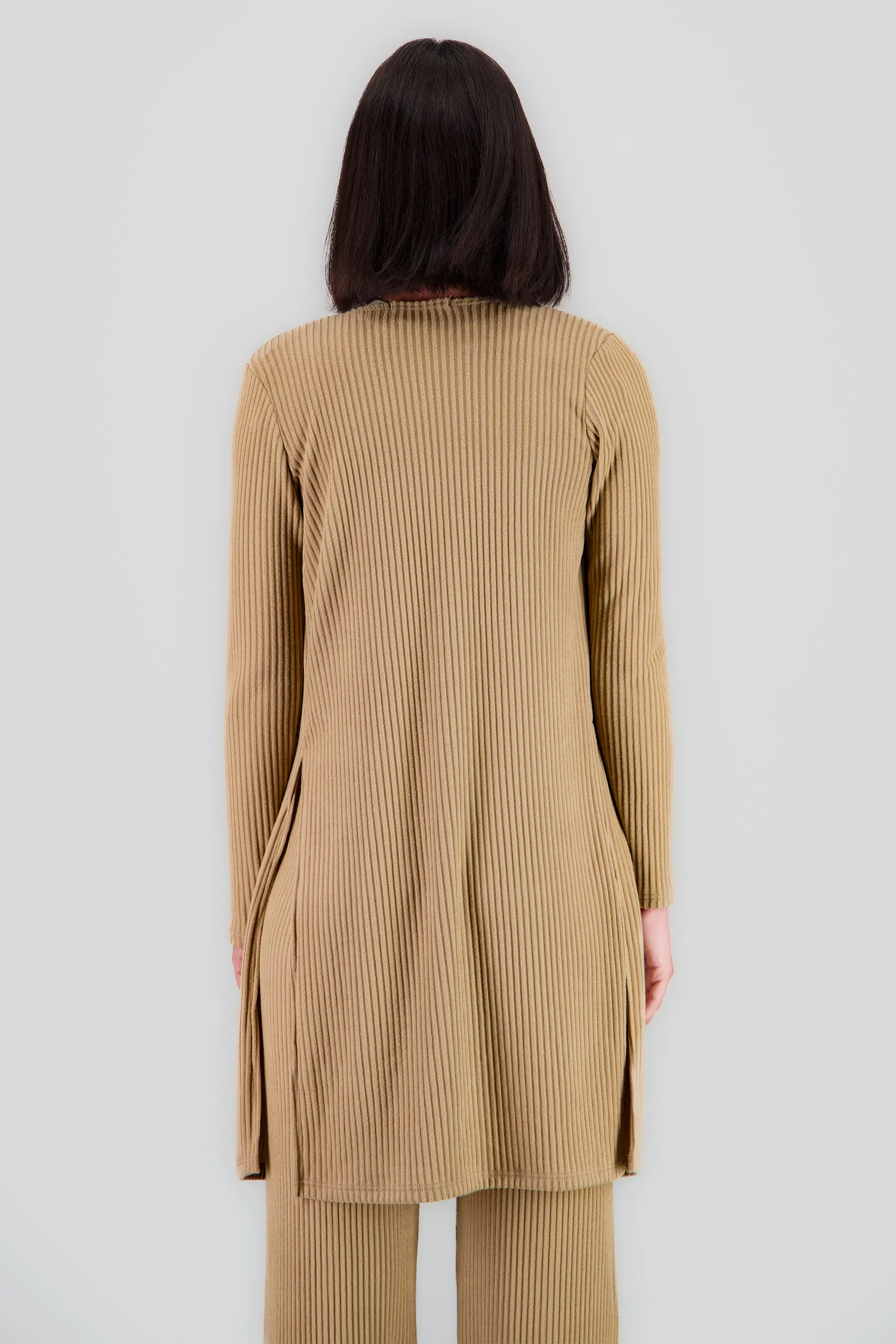 Cardigan manga larga rib suave sold by Shasa product image thumbnail 4