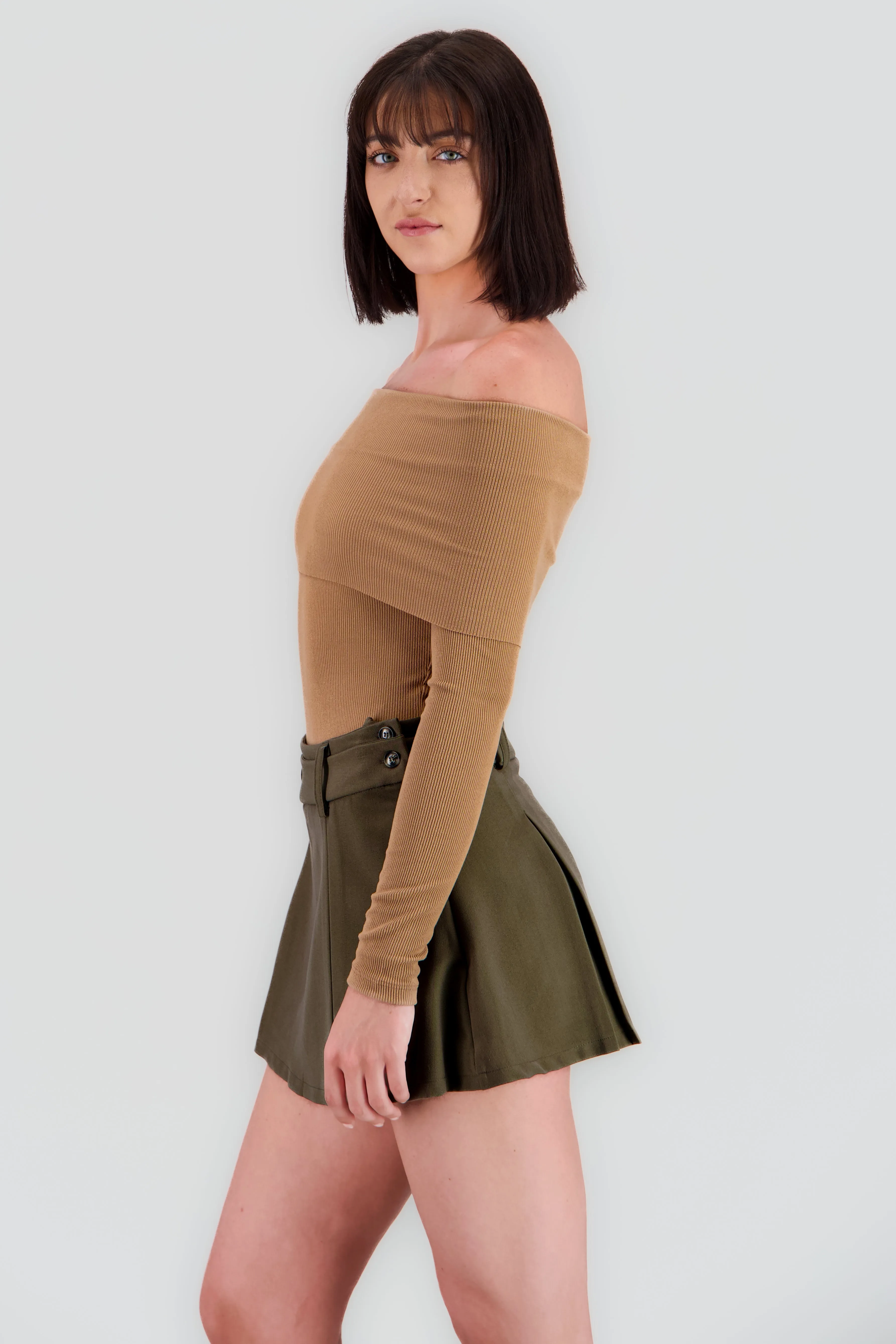 Bodysuit off shoulder manga larga rib sold by Shasa product image thumbnail 3