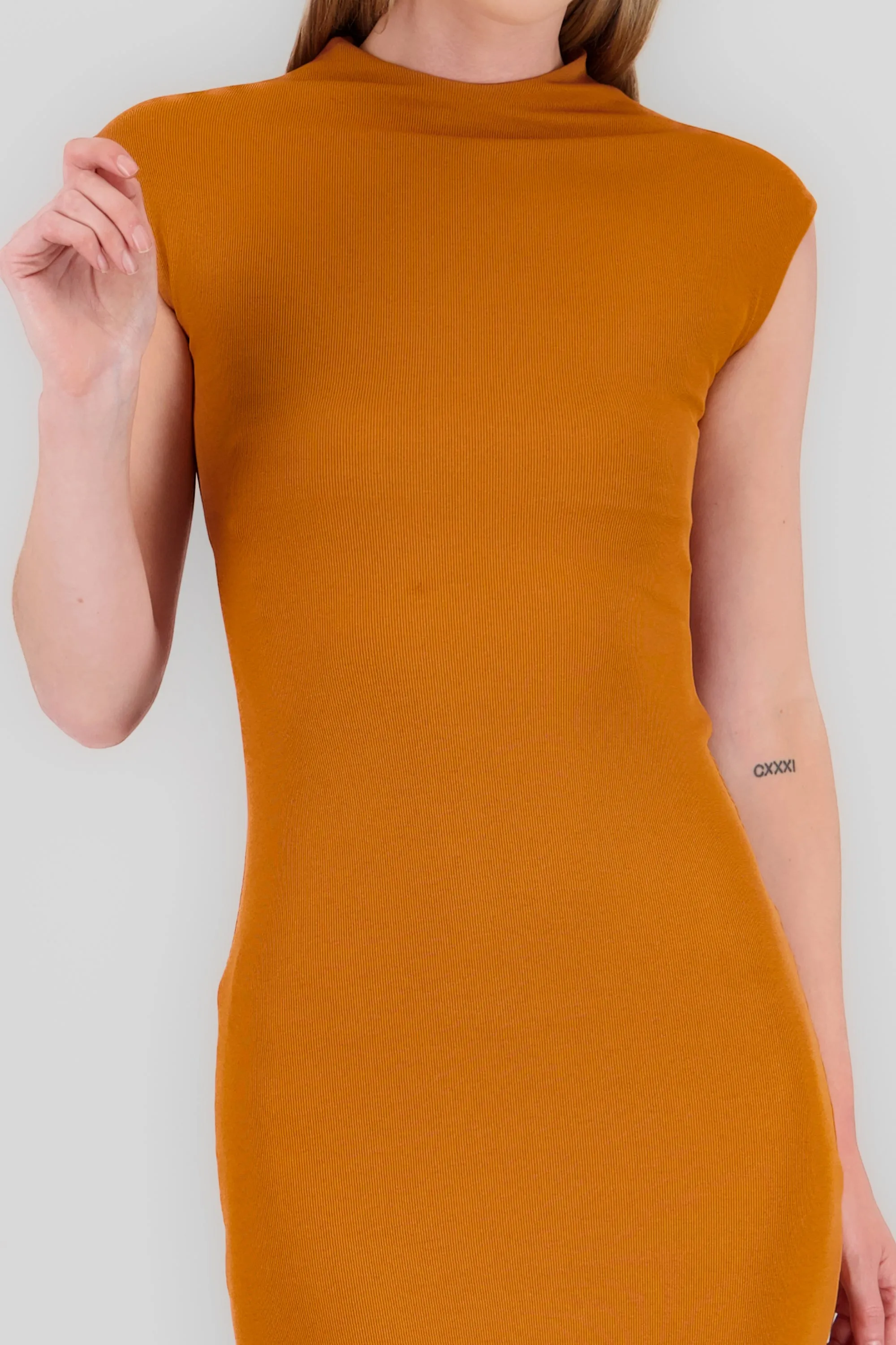 Vestido maxi rib manga corta con abertura Hypsters sold by Shasa product image thumbnail 5