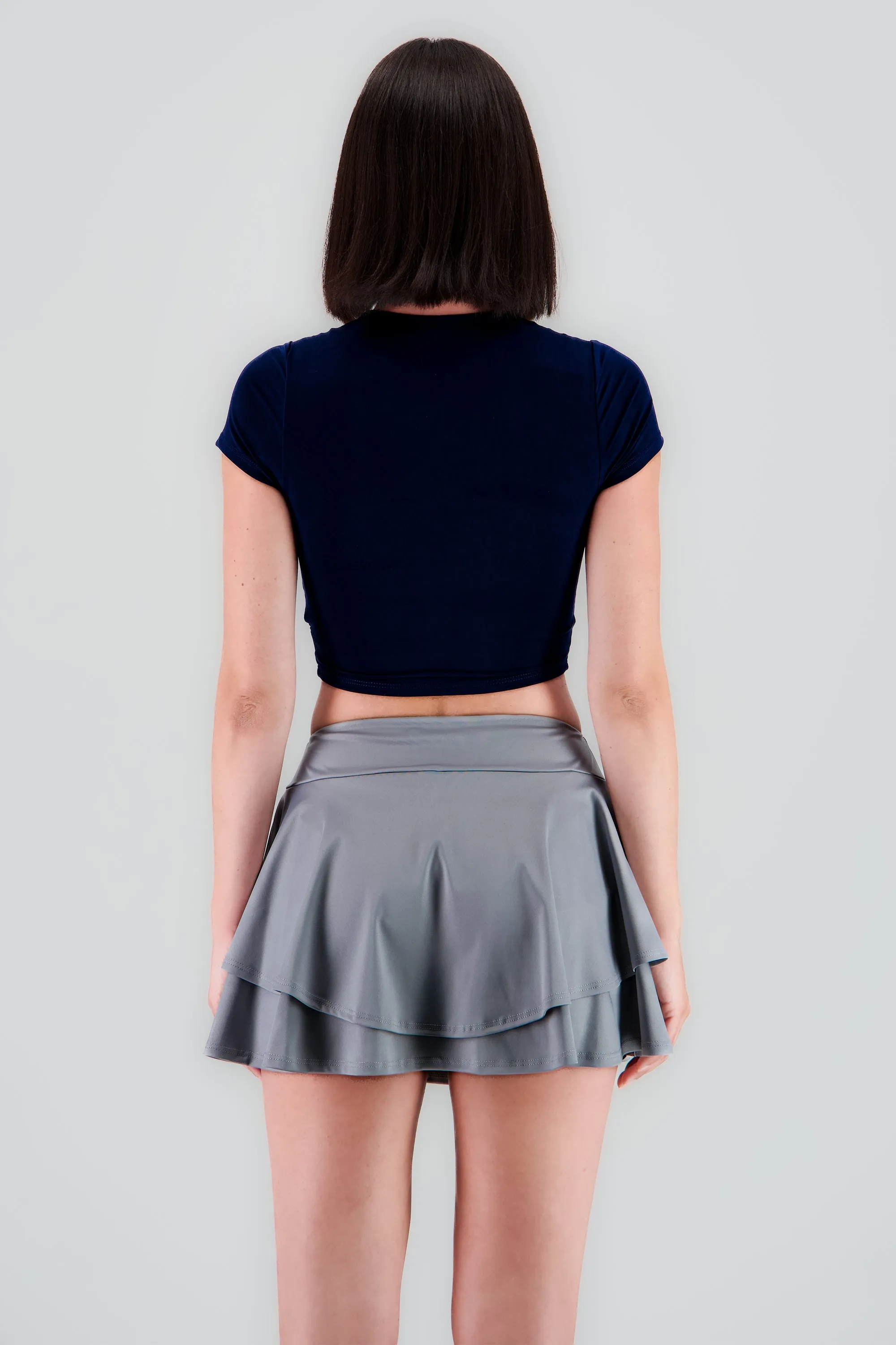 Top crop doble tela manga corta sold by Shasa product image thumbnail 4