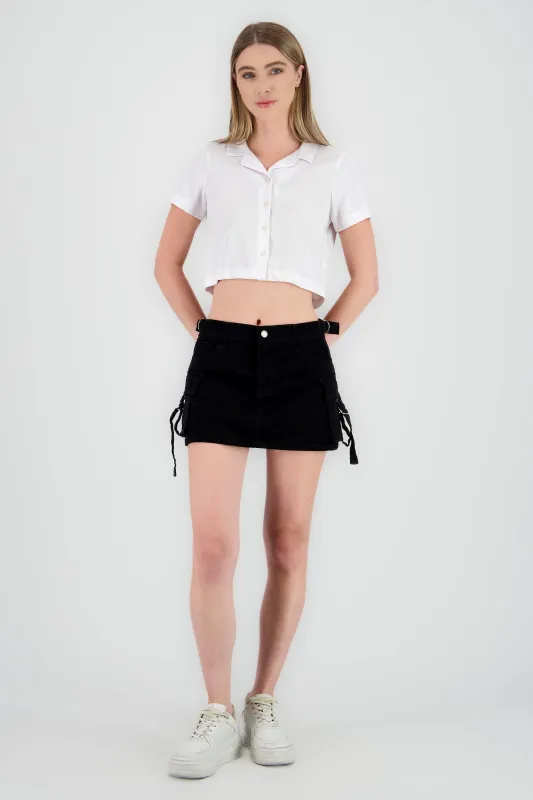 Falda short cargo tiras ajustables sold by Shasa