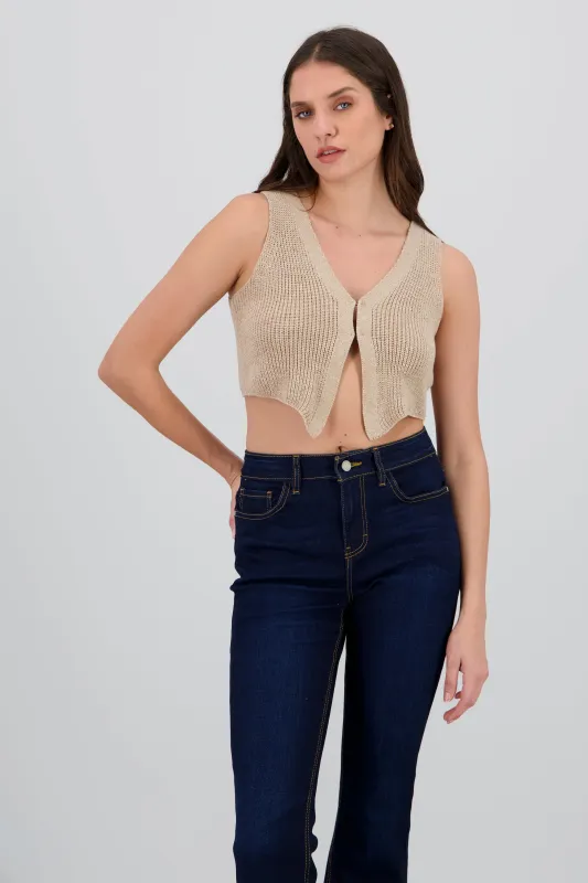 Chaleco tejido broches sold by Shasa