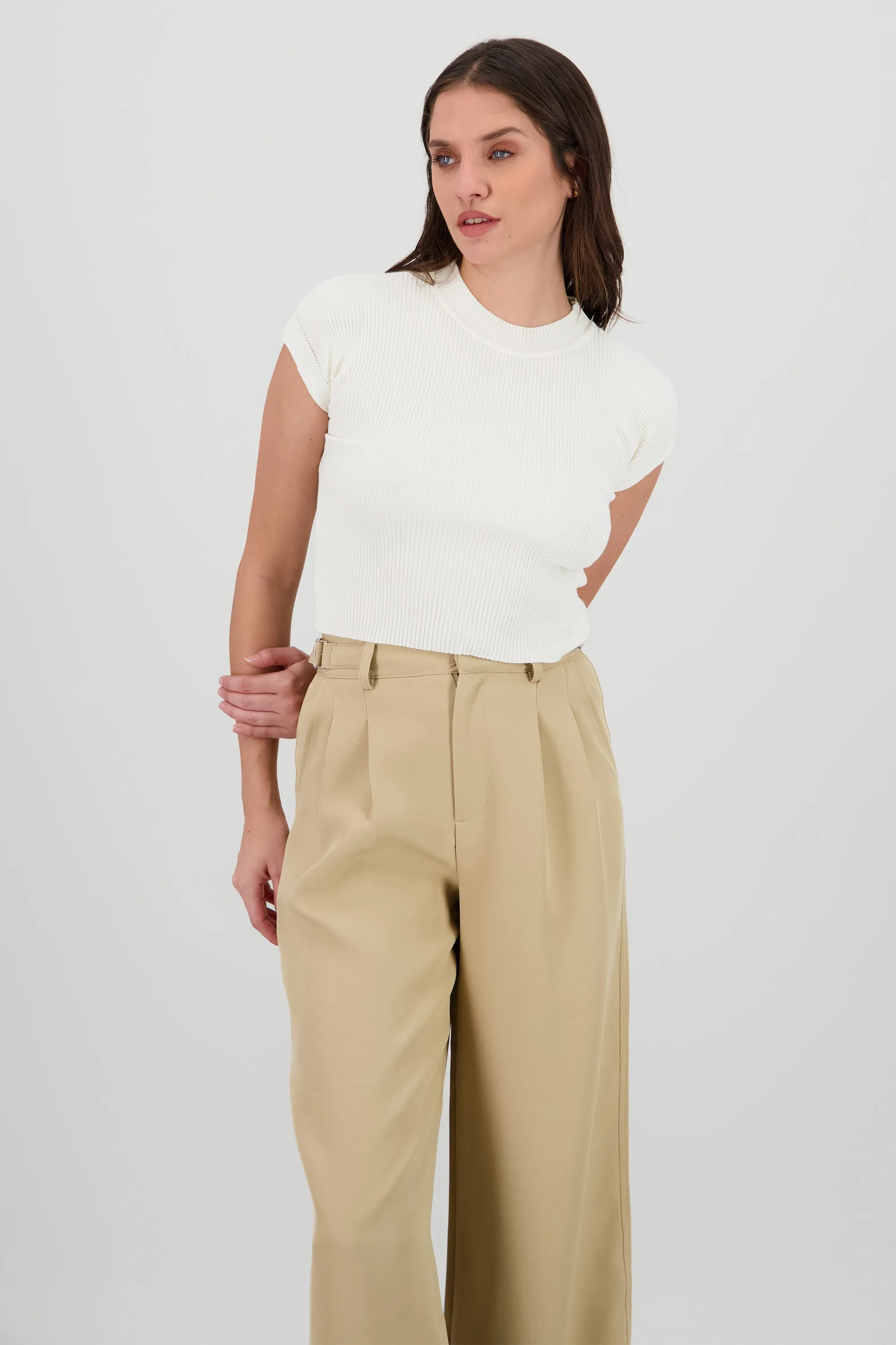 Top tejido acanalado manga corto sold by Shasa product image thumbnail 2