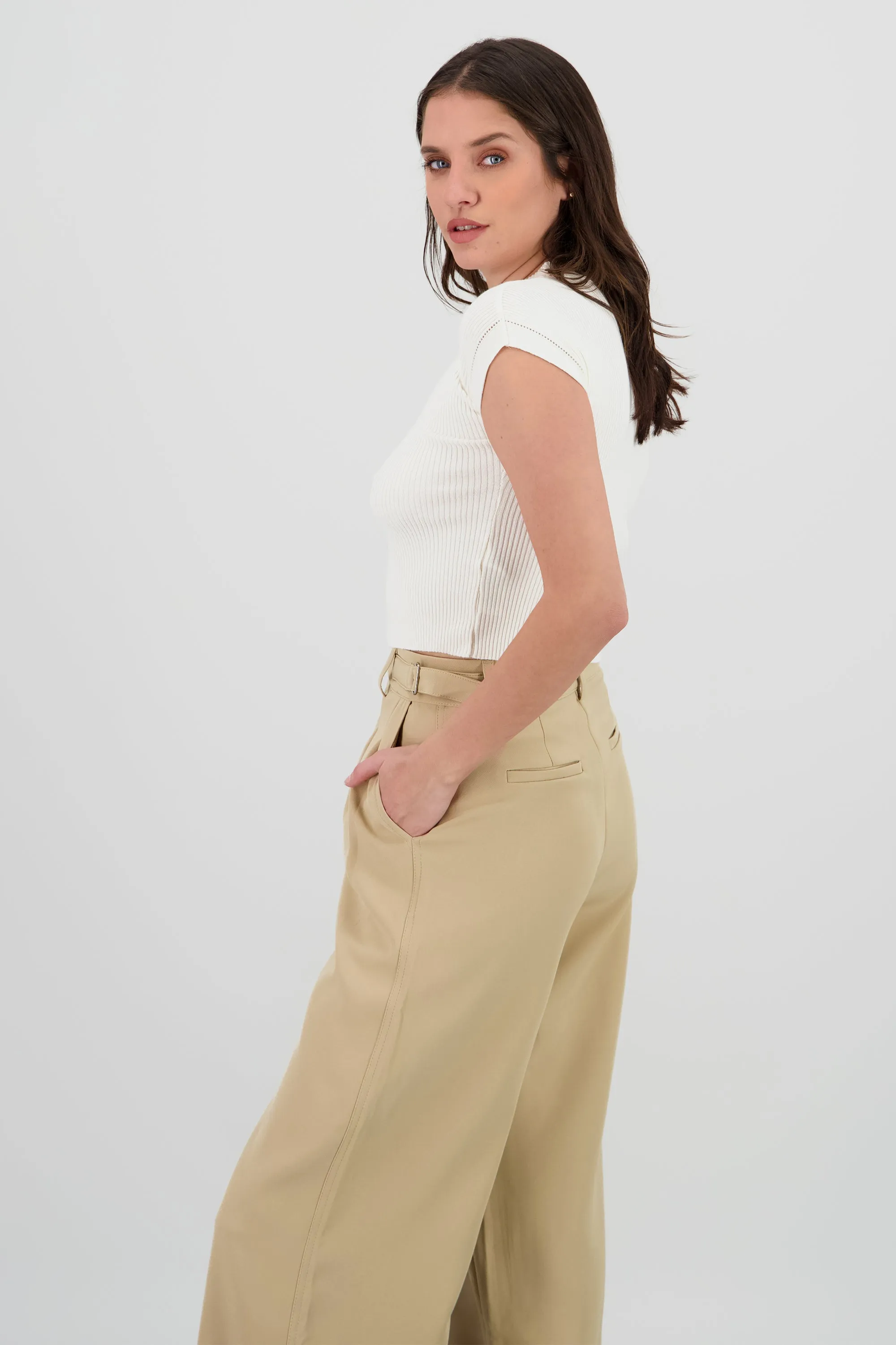 Top tejido acanalado manga corto sold by Shasa product image thumbnail 3