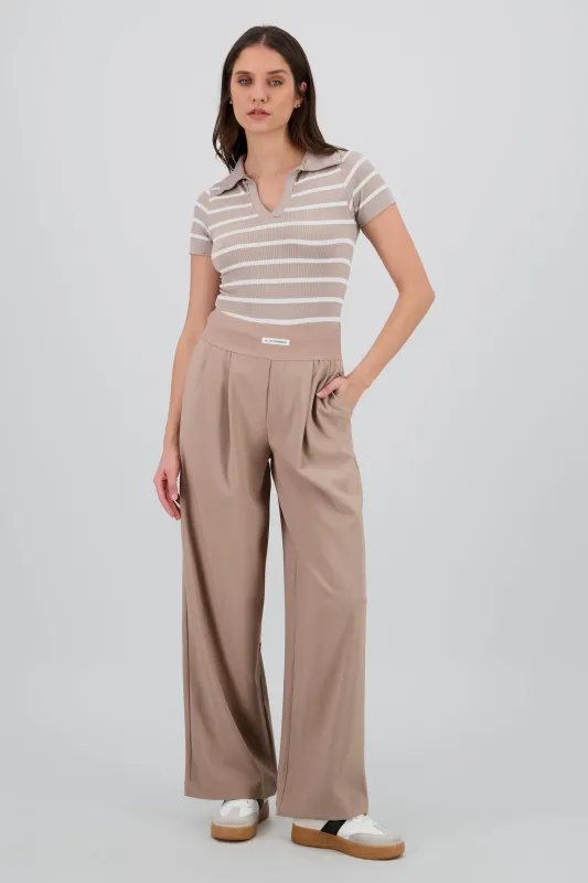 Pantalon wide leg detalle resorte sold by Shasa
