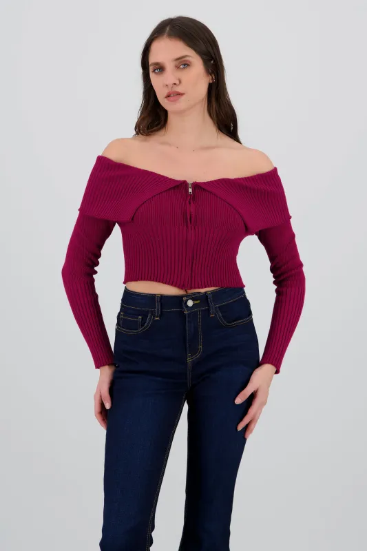 Sueter manga larga cierre sold by Shasa