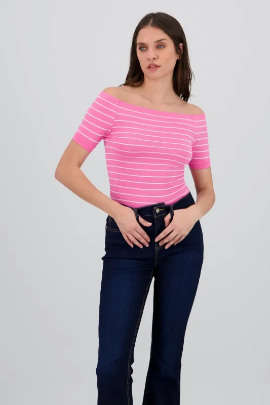 Bodysuit rayas hombro descubierto sold by Shasa