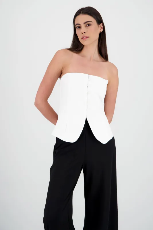 Top strapless con botones chicos Hypsters sold by Shasa