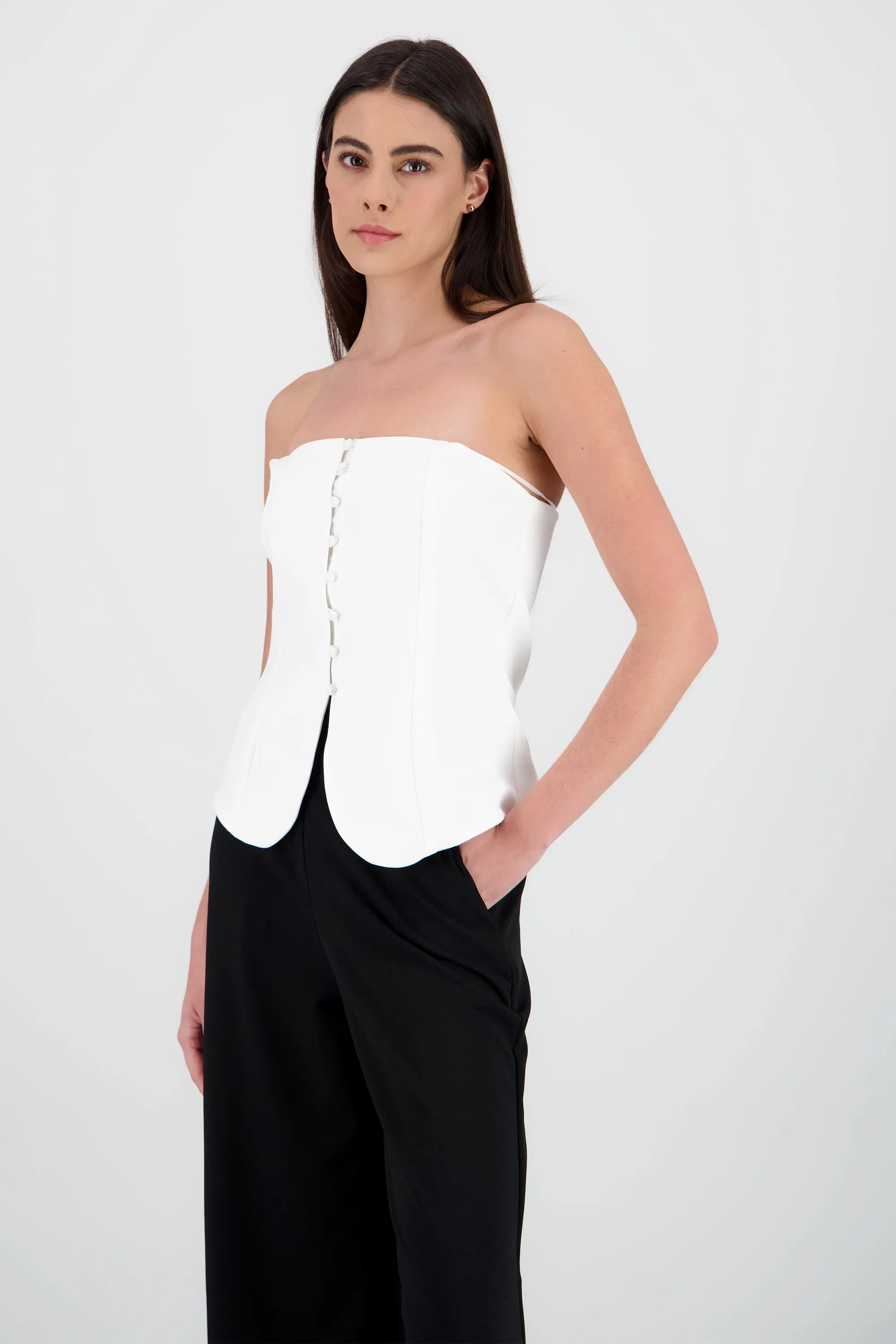 Top strapless con botones chicos Hypsters sold by Shasa product image thumbnail 2