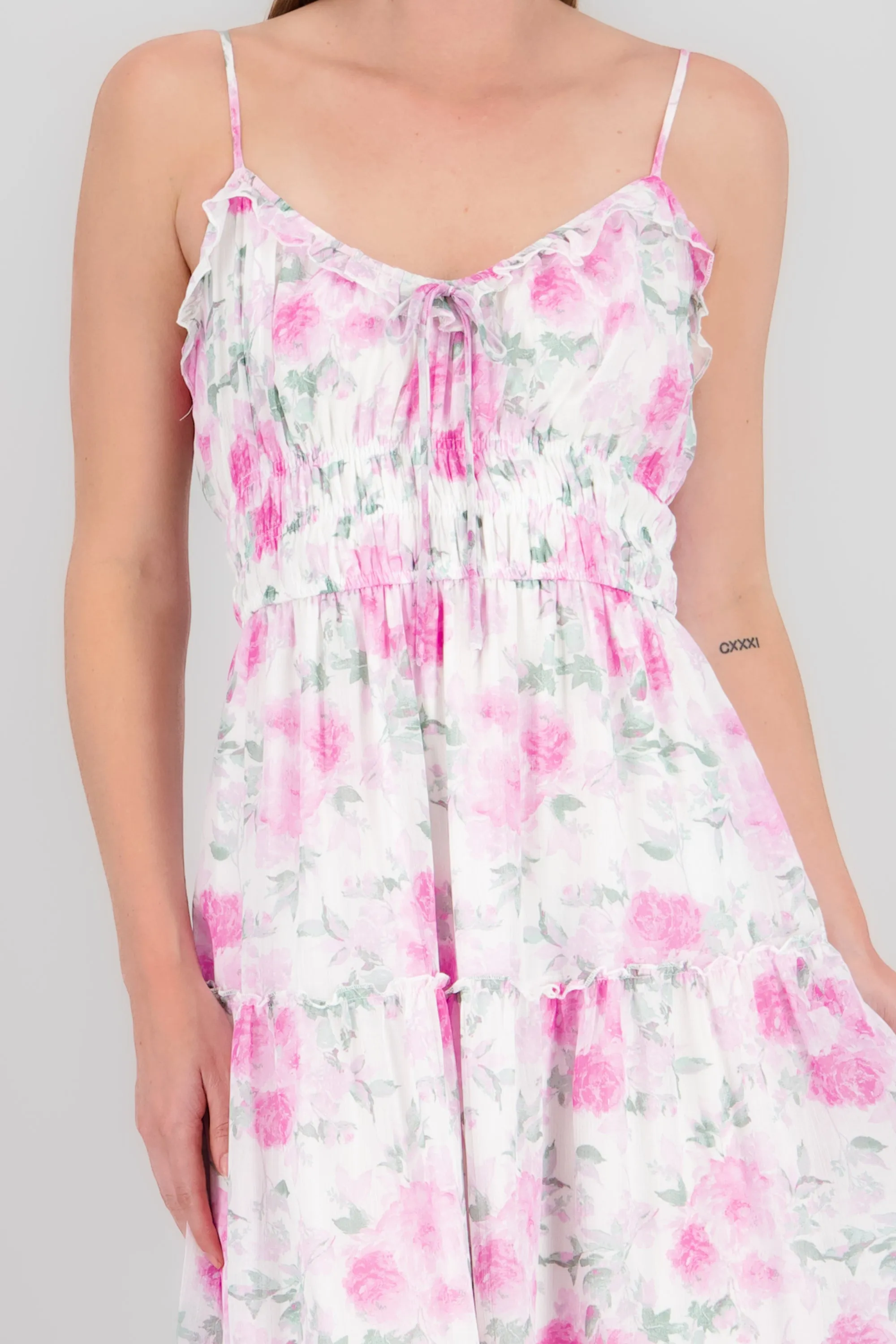 Vestido maxi olanes etampado flores sold by Shasa product image thumbnail 5