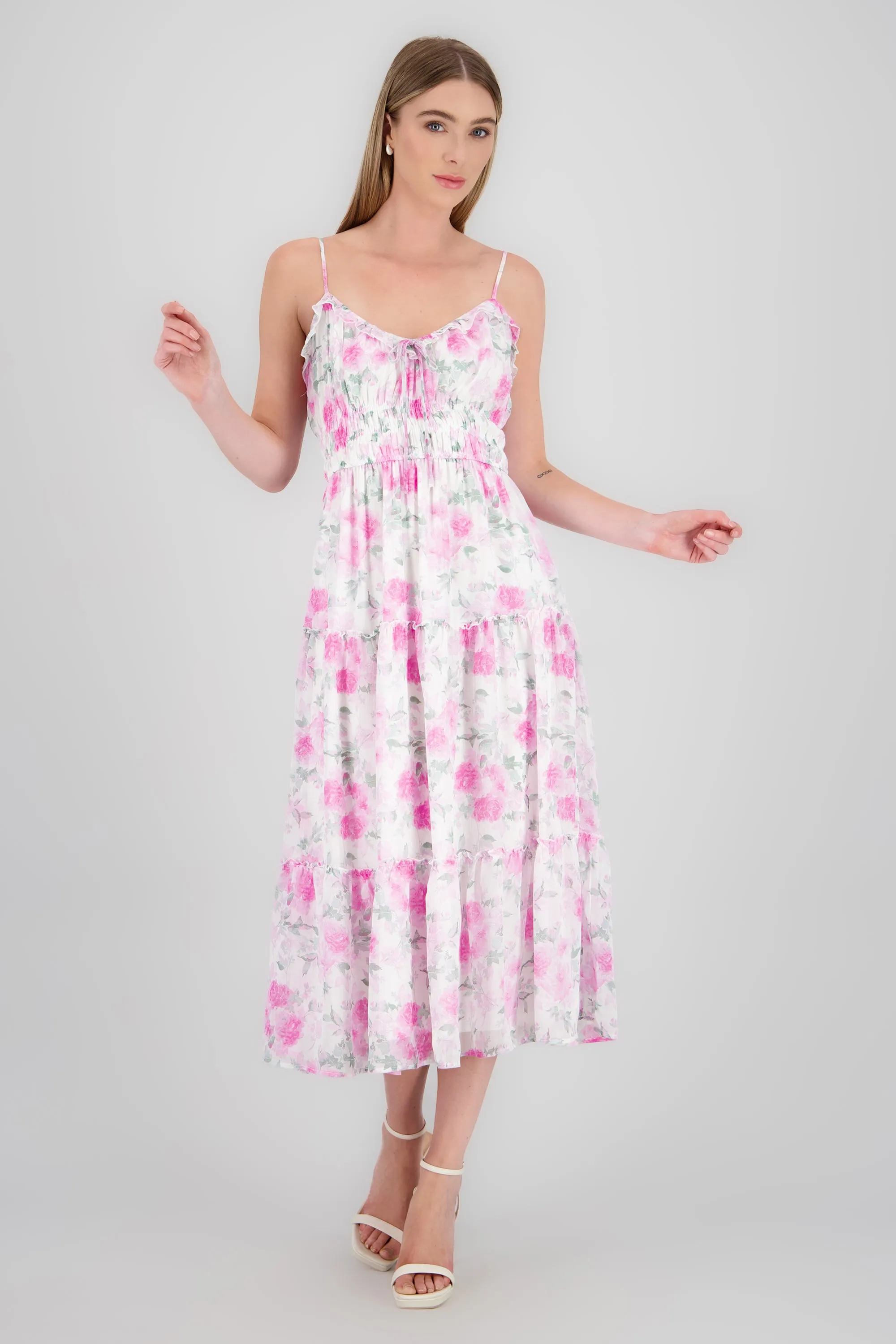 Vestido maxi olanes etampado flores sold by Shasa product image thumbnail 2