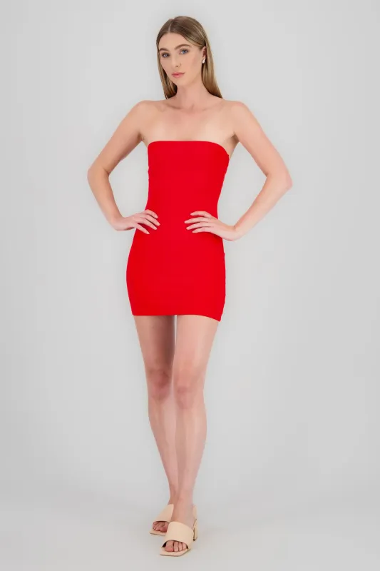 Vestido mini bandeau doble tela sold by Shasa