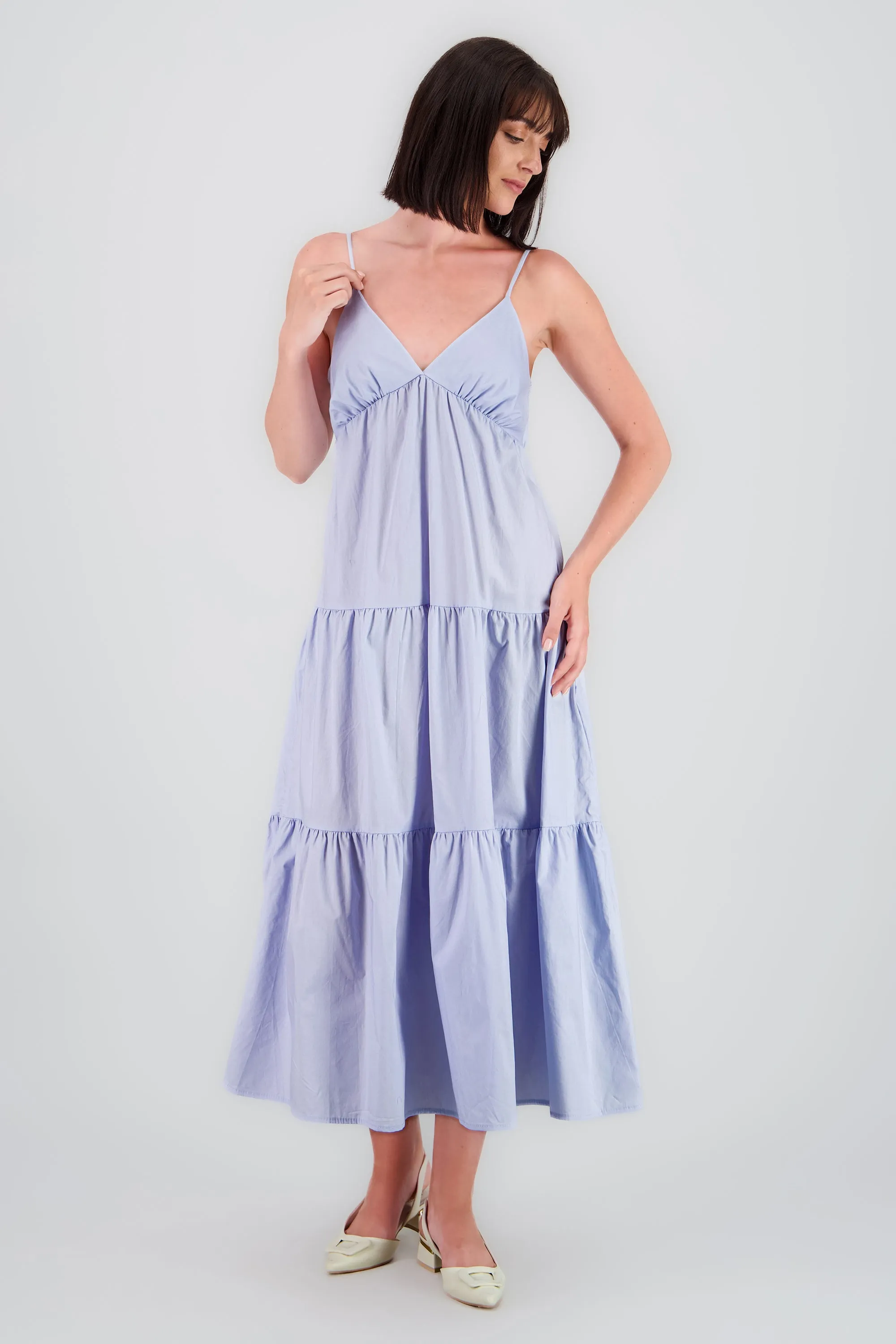 Vestido con escote maxi liso sold by Shasa