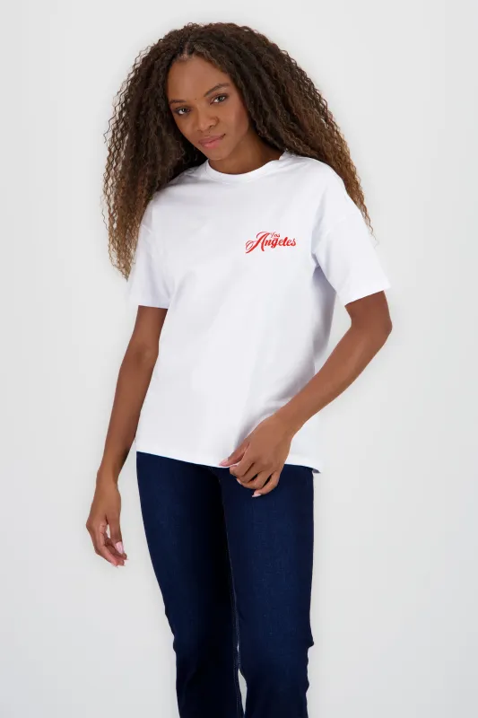 T-shirt oversized estampado los angeles sold by Shasa