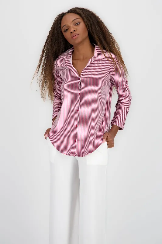 Blusa satin rayas manga larga Hypsters sold by Shasa