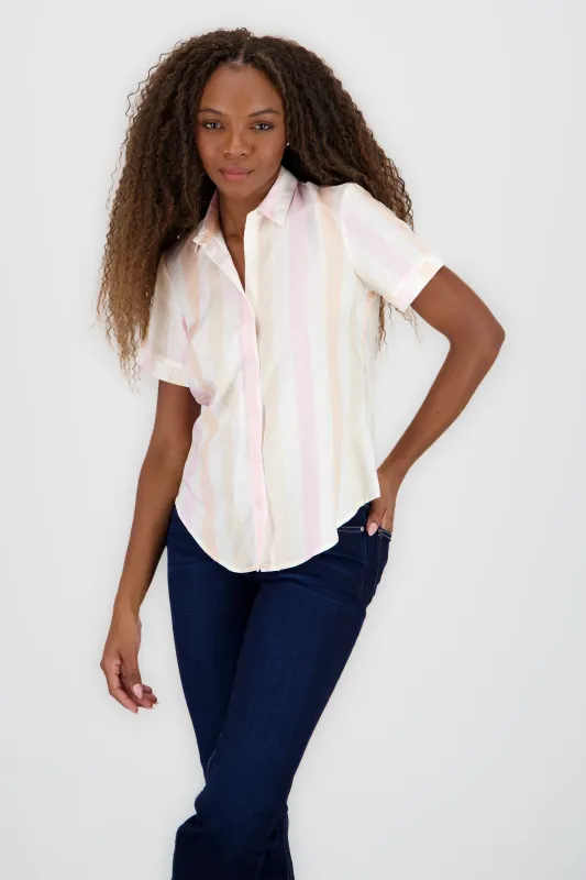 Camisa Manga Corta Rayada sold by Shasa