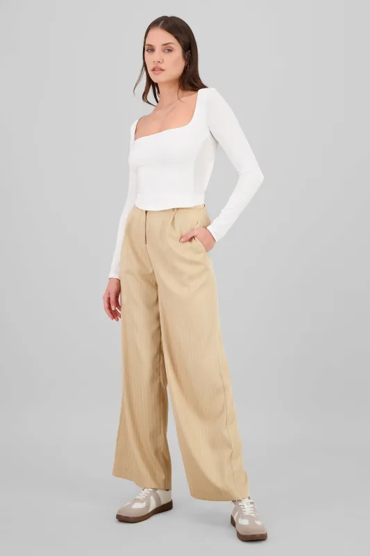Pantalon rayas doble pretina sold by Shasa