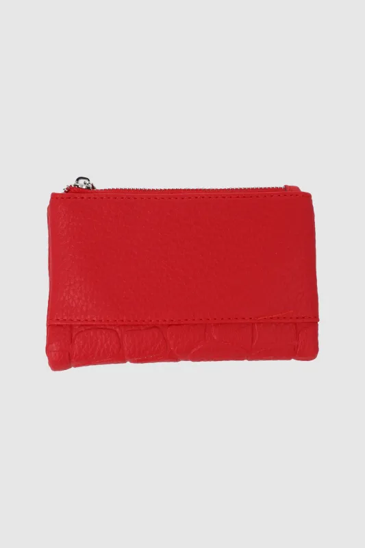 Cartera pequeña contraste texturas sold by Shasa