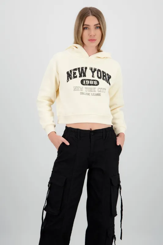 Sudadera corta new york sold by Shasa