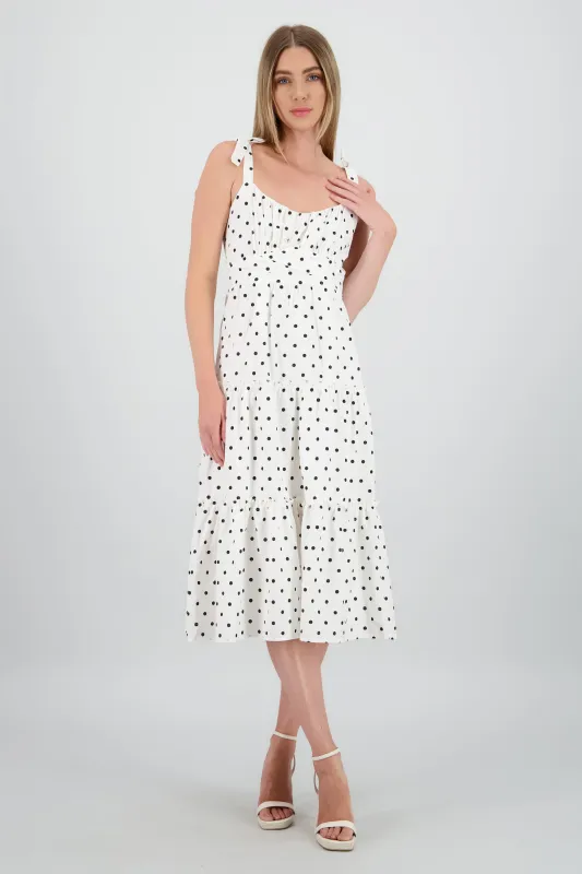 Vestido maxi de polkas con detalle sold by Shasa