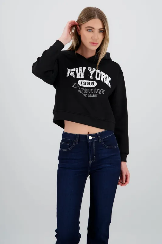 Sudadera corta new york sold by Shasa
