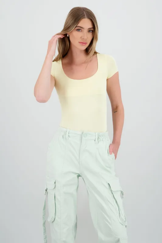 Bodysuit escote cuadrado doble tela sold by Shasa