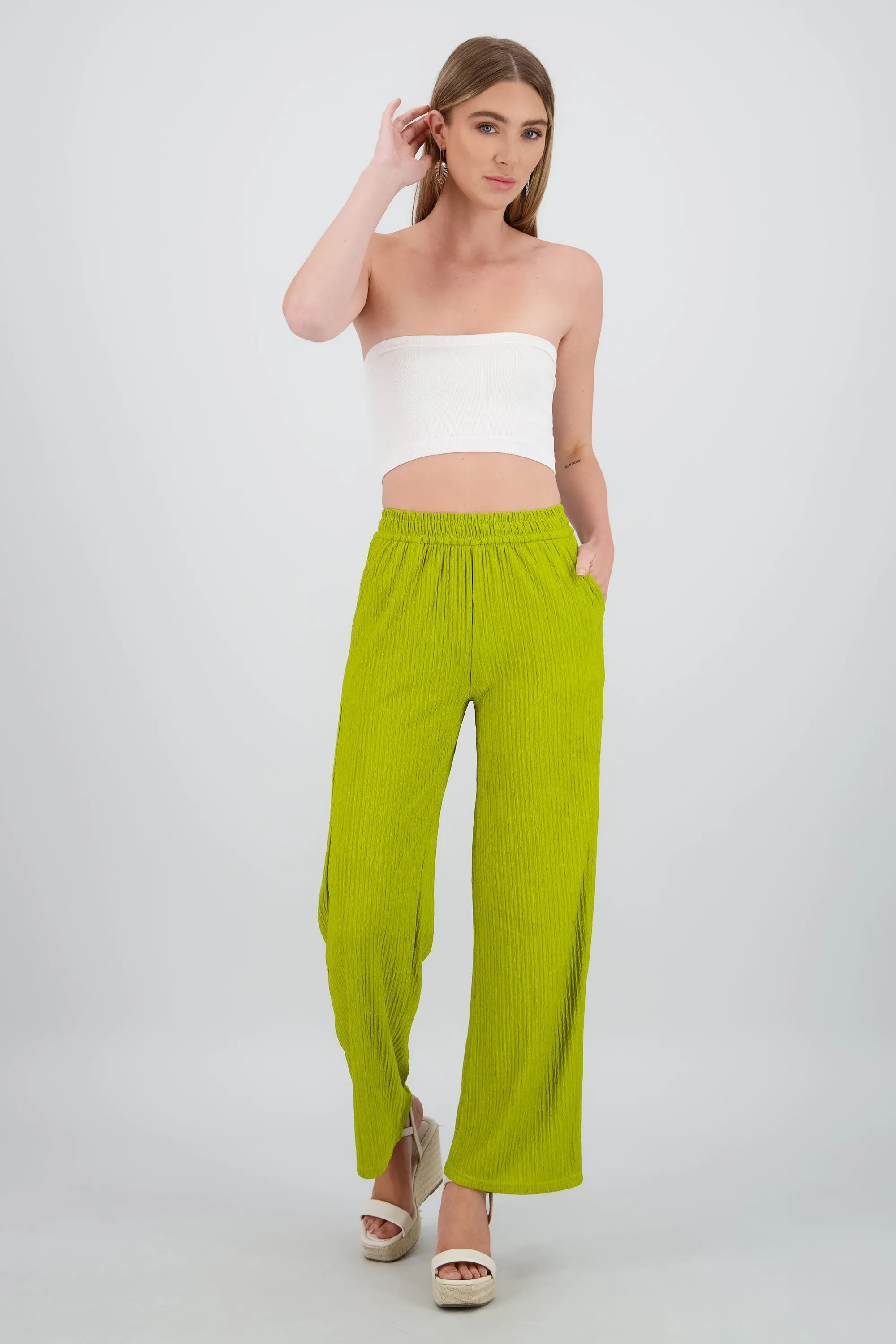 Pantalón wide textura bandana sold by Shasa