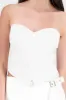 Top strapless escote corazon detalle abertura sold by Shasa