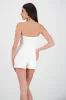 Top strapless escote corazon detalle abertura sold by Shasa
