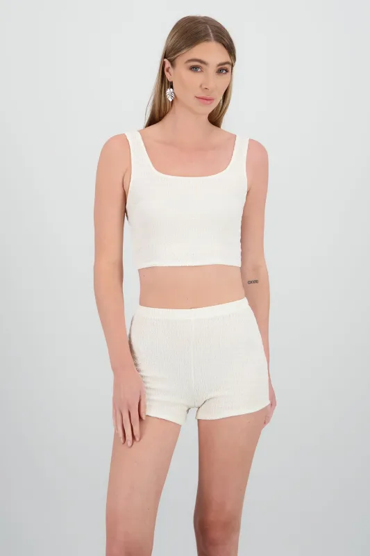 Crop top tirantes textura sold by Shasa