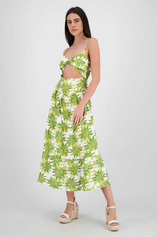 Vestido midi tirantes detalle abertura sold by Shasa