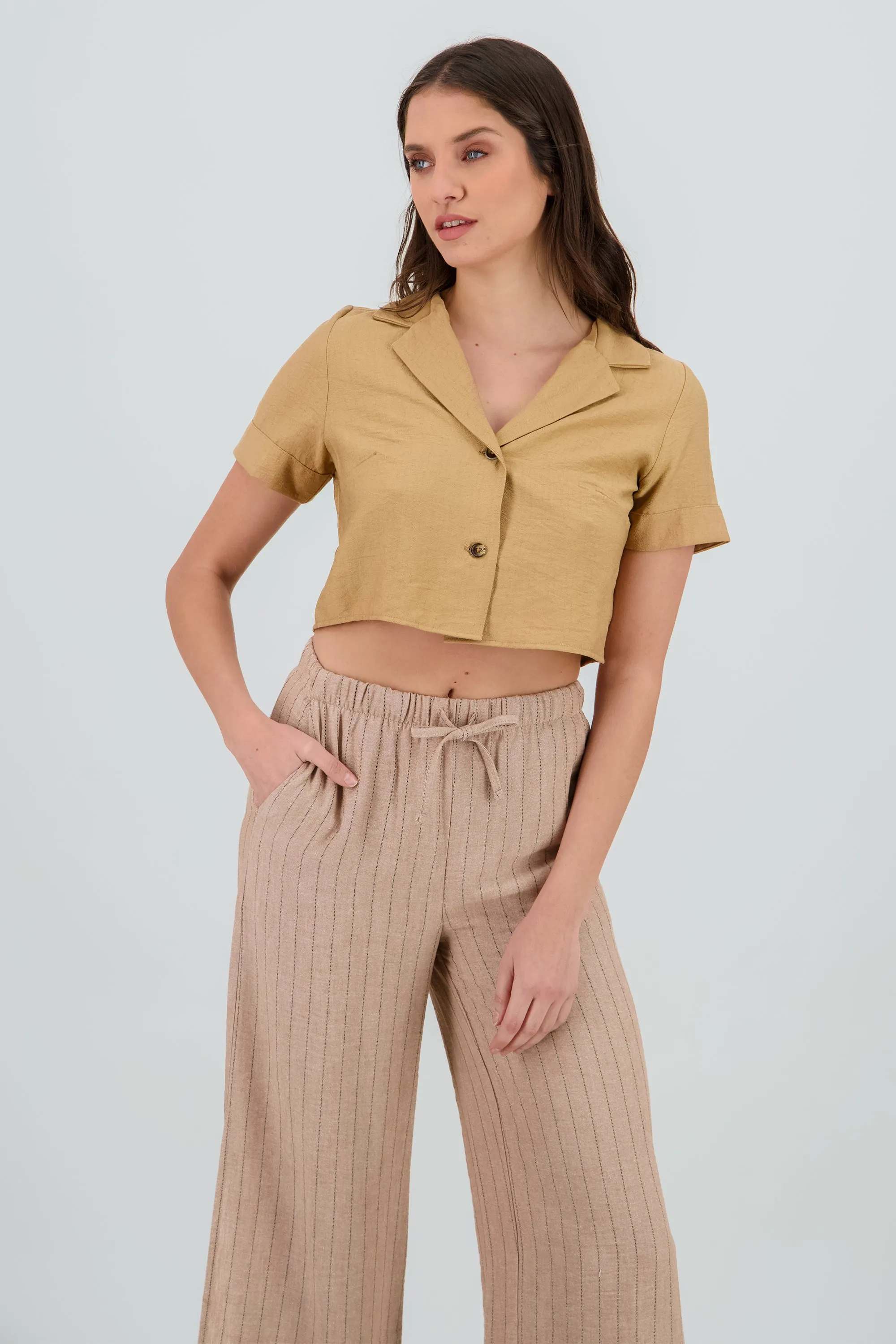 Camisa manga corta cuello textura sold by Shasa product image thumbnail 2