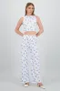 Pantalon amplio textura y flores sold by Shasa