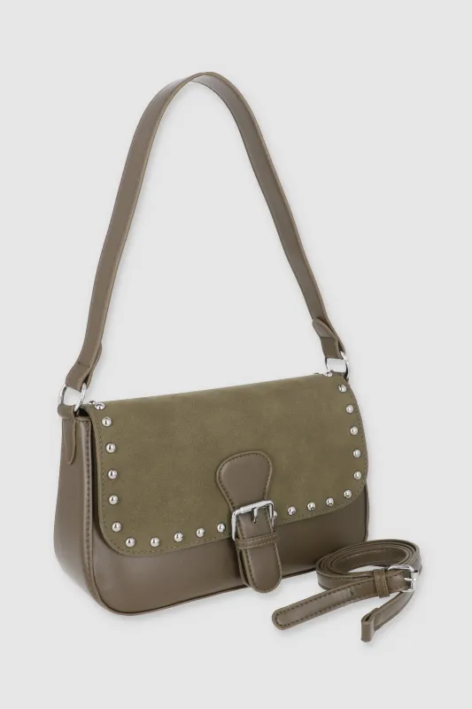 Bolsa tapa suede studs sold by Shasa