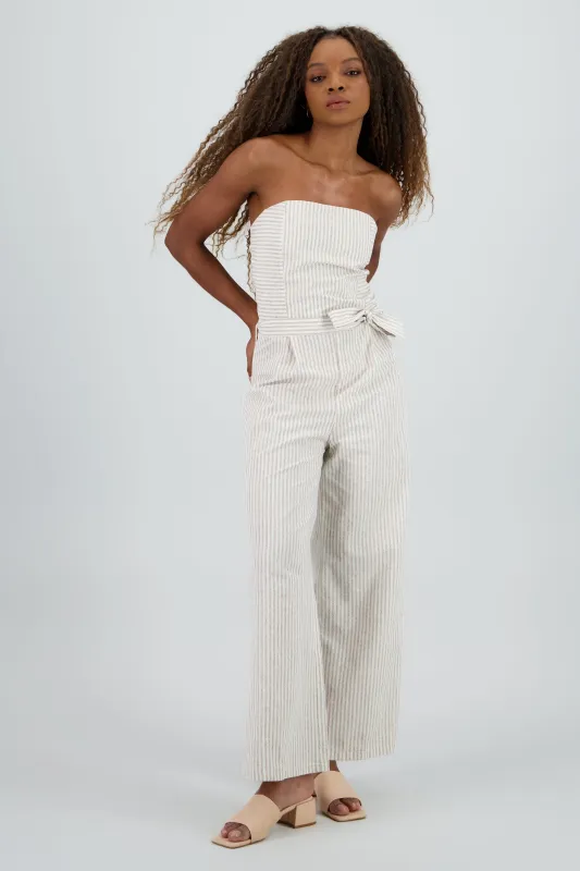 Jumpsuit strapless amplio estampado rayas sold by Shasa