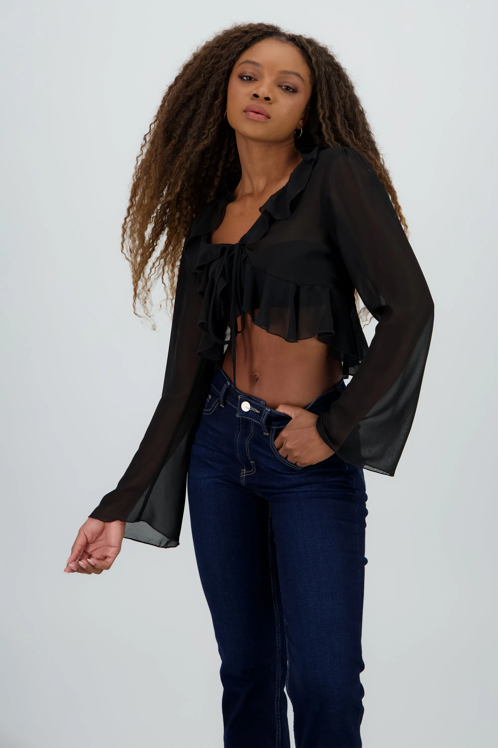 Blusa manga larga olanes sold by Shasa