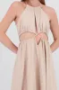 Vestido cut out maxi lino sold by Shasa