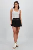Falda short tableado con cinturon sold by Shasa