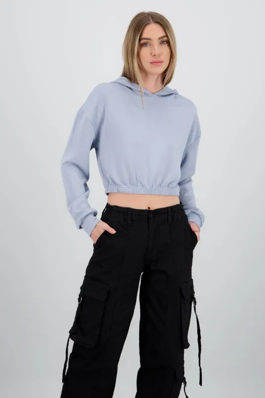 Sudadera corta lisa suave sold by Shasa