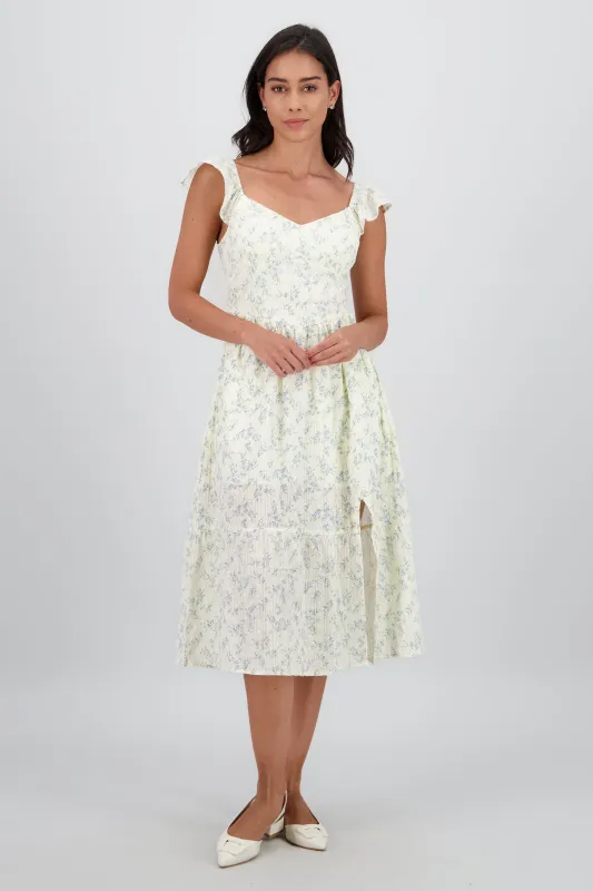 Vestido midi flores con copas sold by Shasa