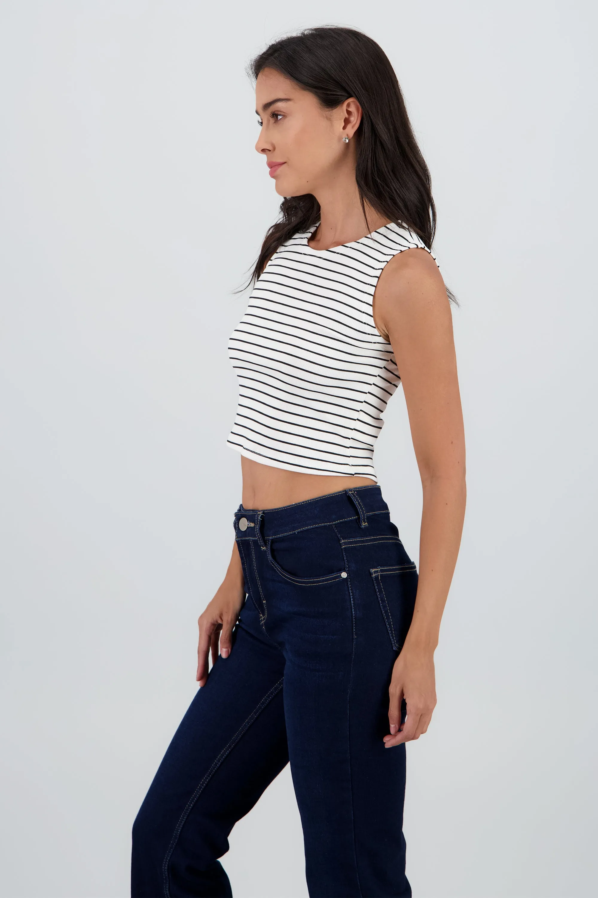 Top sin mangas corto de rayas sold by Shasa product image thumbnail 3
