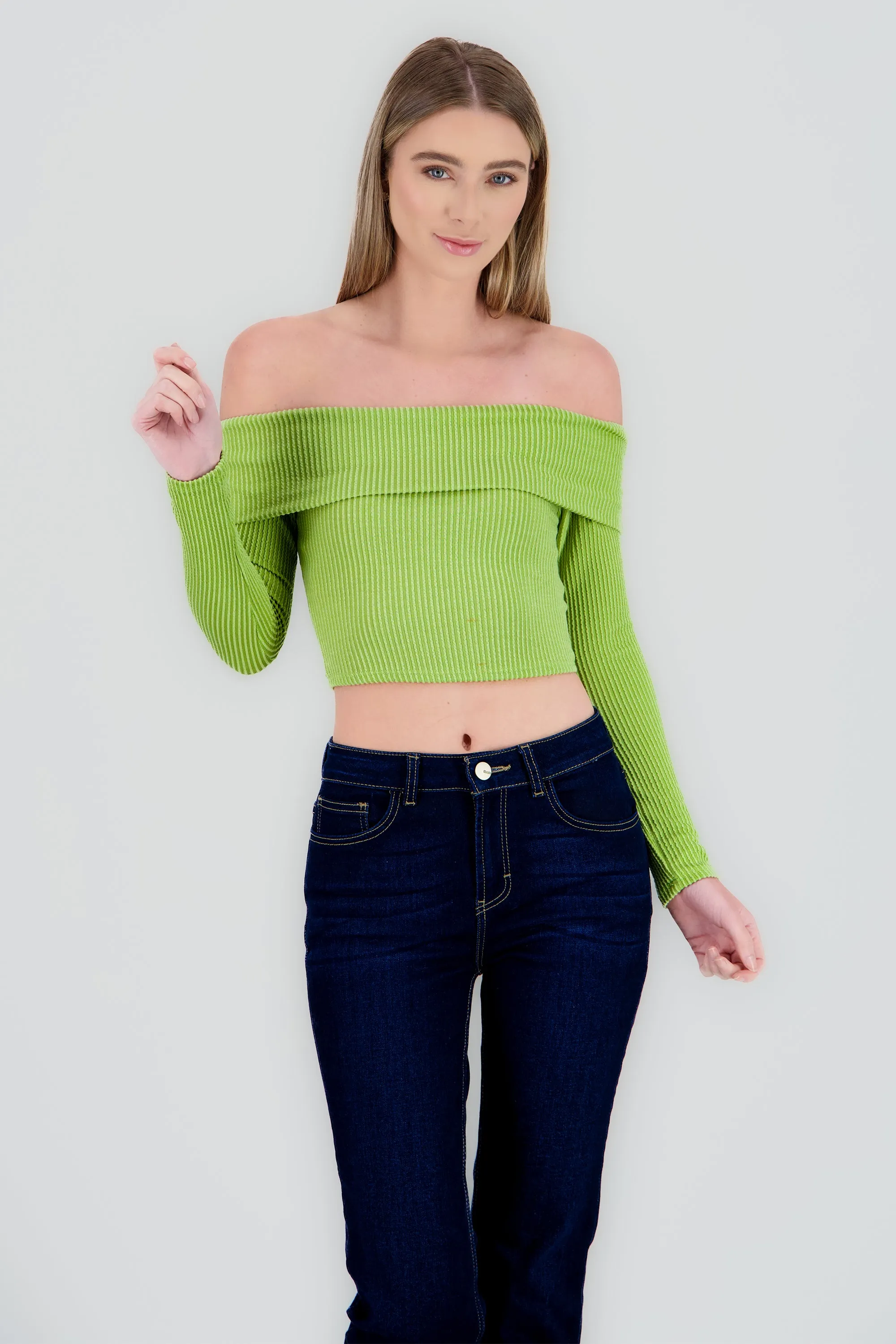 Top Sin Hombros Textura Rib sold by Shasa product image thumbnail 2