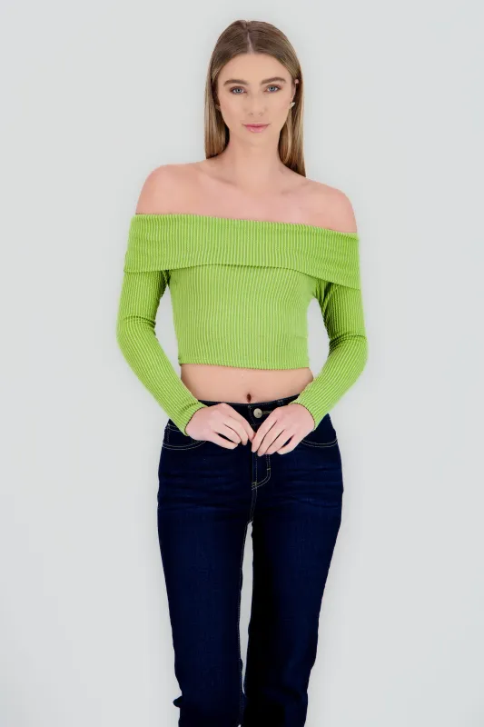 Top Sin Hombros Textura Rib sold by Shasa