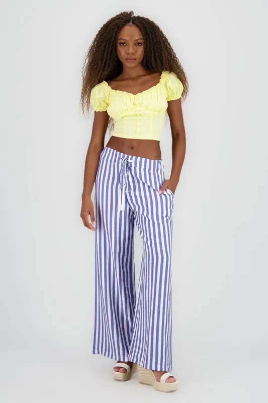 Pantalon fluido estampado rayas sold by Shasa