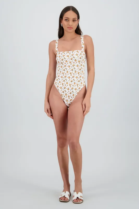 Traje de baño flores completo espalda abierta sold by Shasa